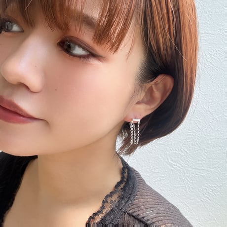 【charmaer】ダブルチェーンピアス