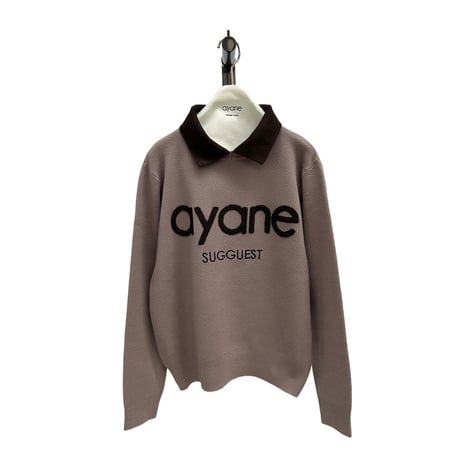【ayane】ステンカラーロゴニット