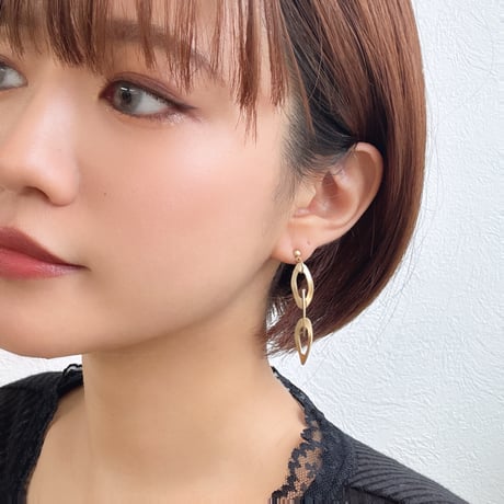【charmaer】メタルチェーンピアス