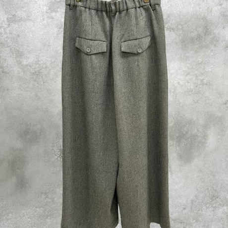 【ayane】MIX TWEED ボックスタックワイドパンツ