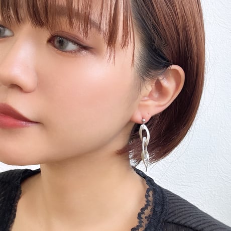 【charmaer】メタルチェーンピアス