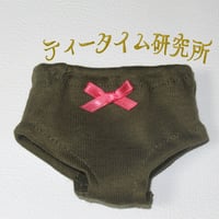 ぬいぐるみ服（モンチッチS対応）カーキショーツmonchhichi-doll-dress-s-size
