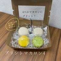 オーダープリントマカロン4 【バニラ＋パッションレモン＋抹茶】