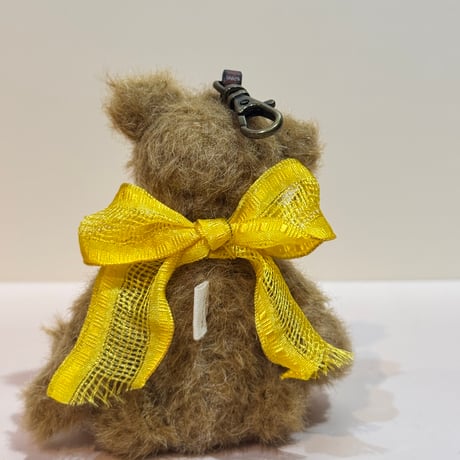 ミニチュー カックンベア 12cm｜キャメルのモヘア・テディベア バッグチャーム｜5ジョイント｜Teddy Bear JIJI