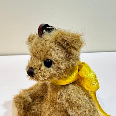 ミニチュー カックンベア 12cm｜キャメルのモヘア・テディベア バッグチャーム｜5ジョイント｜Teddy Bear JIJI