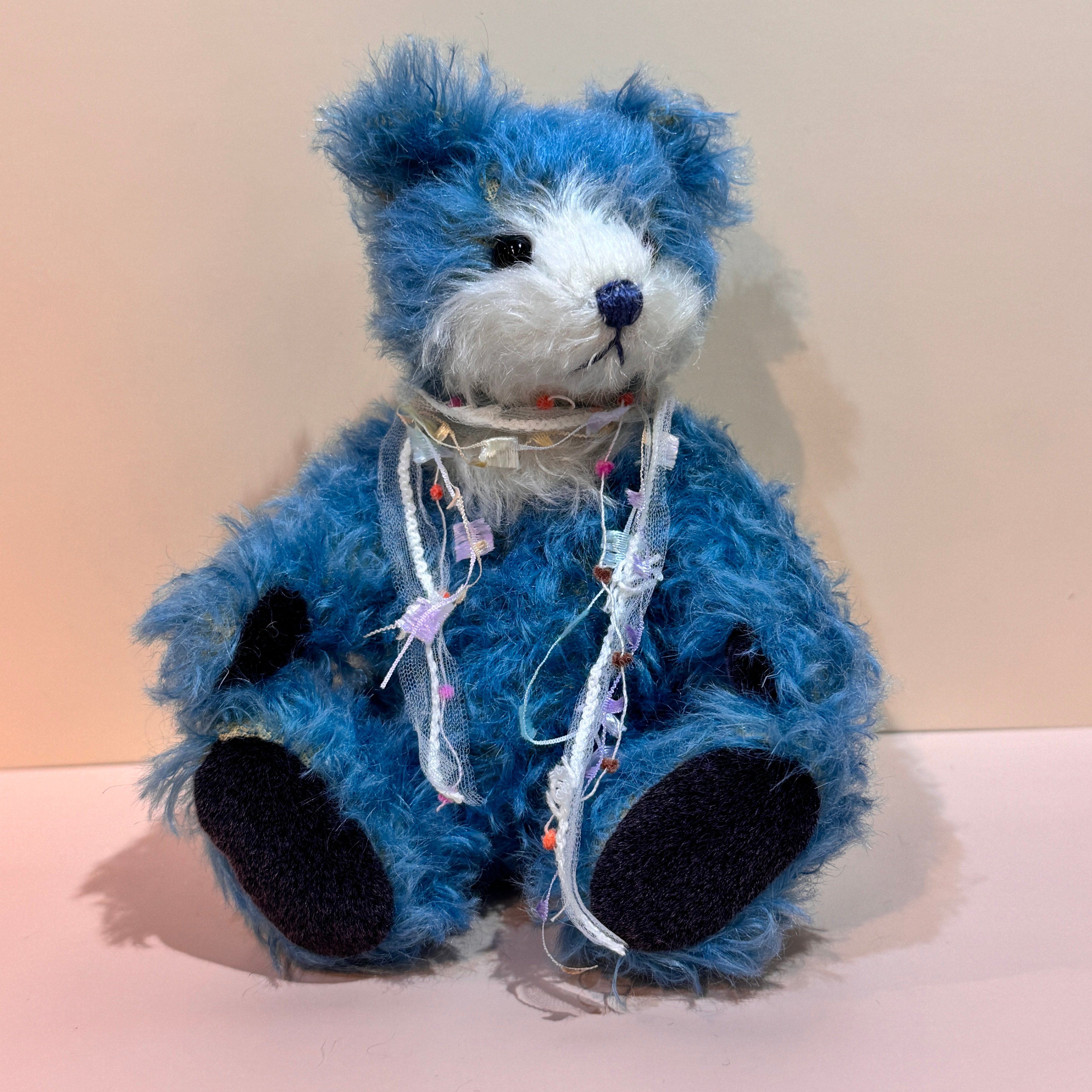 no.1280✨サマーラブテディベア✨ブルー Fortune Bear 〜breeze〜｜Sky Blue | テディベア 路ゞ