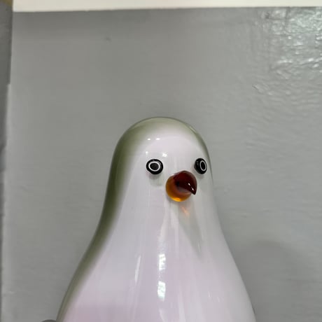 USED MILK GLASS PENGUIN LAMP