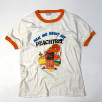 USED 80’S “PEACHTREE FUZZY NAVEL” RINGER T-SHIRT