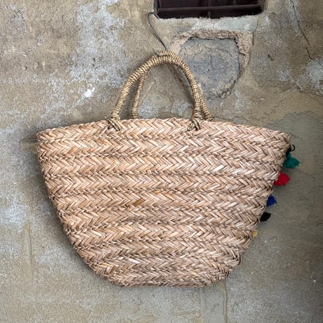 USED STRAW BASKET BAG