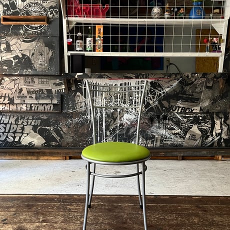 JAPAN USED “OLIVER” VINYL LEATHER STOOL