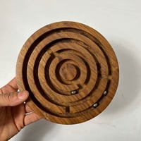 USED WOODEN LABYRINTH PUZZLE