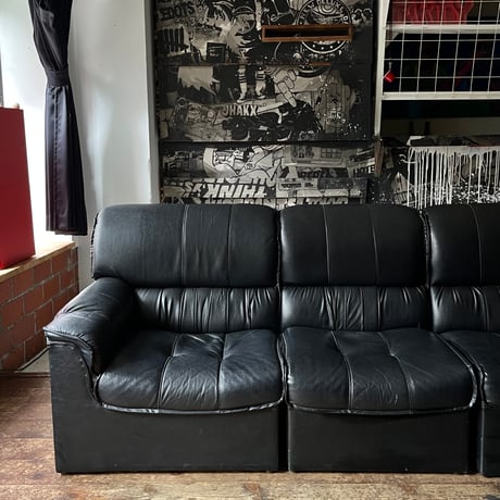 USED  LEATHER 5P SOFA