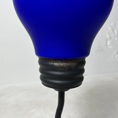 USED BLUE GLASS TABLE LAMP