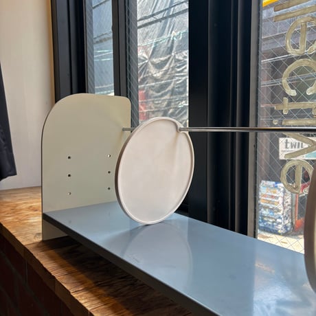 JAPAN USED  WOODEN AND STEEL FRAME MAGAZINE RACK