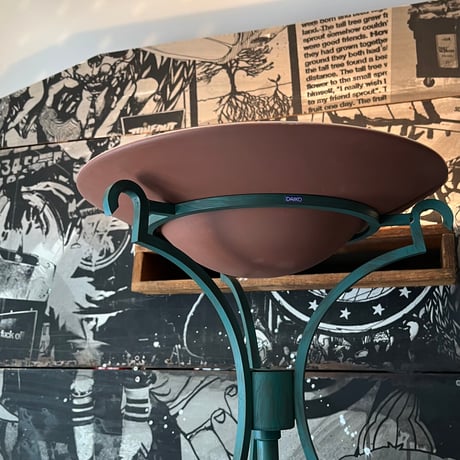 USED IRON FRAME CERAMIC FLOOR LAMP