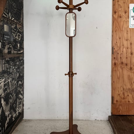 USED WOODEN COAT RACK
