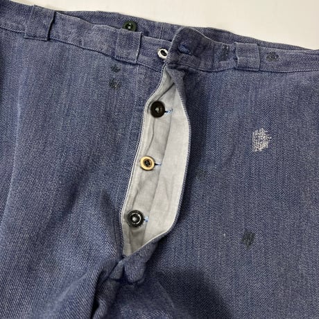 VINTAGE 50-60'S "SWISS ARMY" DENIM TROUSERS