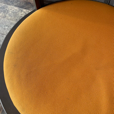 JAPAN USED WOODEN FRAME FABRIC CHAIR