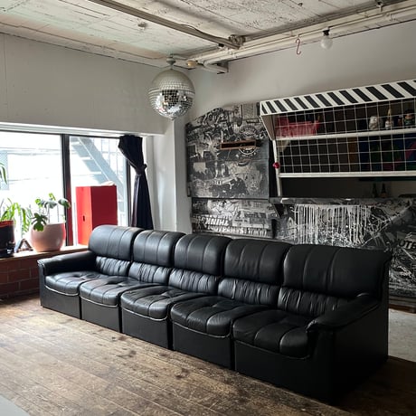 USED  LEATHER 5P SOFA