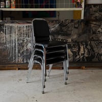 JAPAN USED UCHIDA IRON FRAME STACKING CHAIR