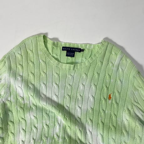 USED "RALPH LAUREN" TIE-DYE COTTON KNIT SWEATER