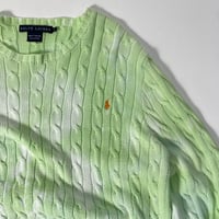 USED "RALPH LAUREN" TIE-DYE COTTON KNIT SWEATER
