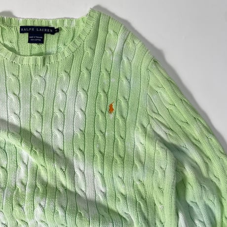 USED "RALPH LAUREN" TIE-DYE COTTON KNIT SWEATER
