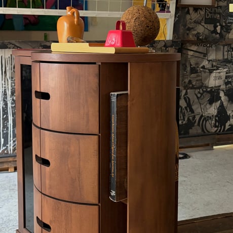 JAPAN USED  "マルヨシ民芸" WOODEN CABINET