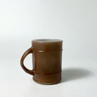 VINTAGE 70-80'S "ANCHOR HOCKING / FIRE KING" BROWN RANGER BARREL MUG