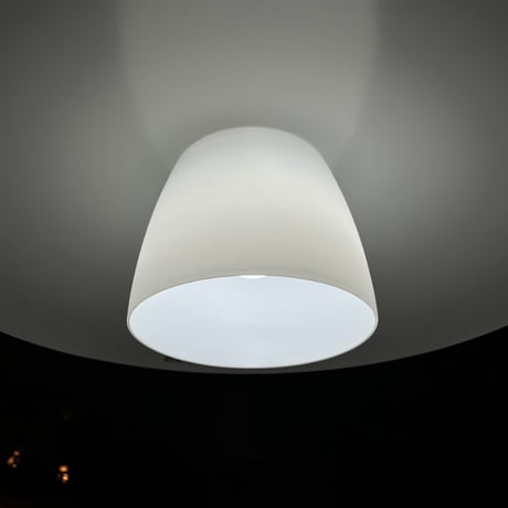 USED METAL & GLASS SHADE PENDANT LAMP