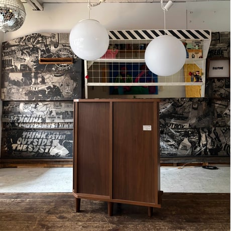 JAPAN USED  "マルヨシ民芸" WOODEN CABINET