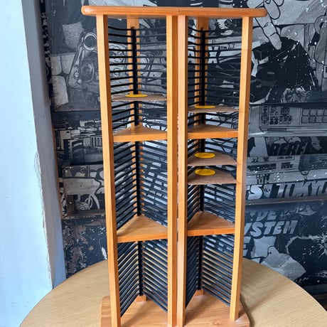USED 90'S "AUVICASE" WOODEN CD TOWER