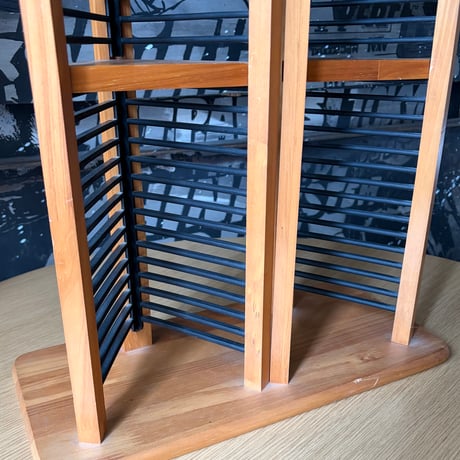 USED 90'S "AUVICASE" WOODEN CD TOWER