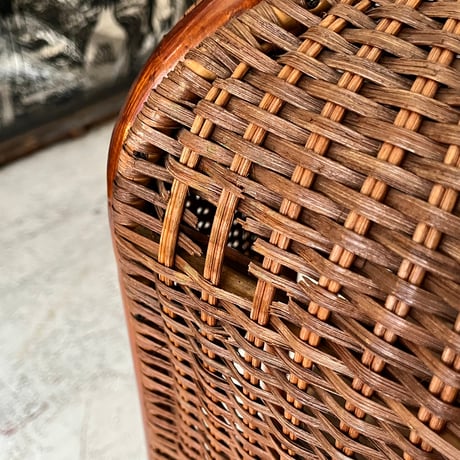 JAPAN USED RATTAN FLOOR LAMP