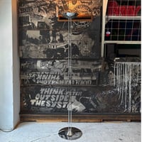 JAPAN USED IRON FRAME FLOOR STAND LAMP