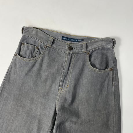 USED "RALPH LAUREN" WIDE FLARE DENIM PANTS