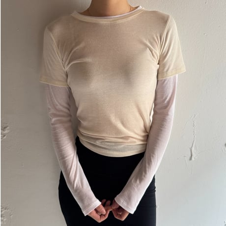 COOME "SHEER LAYERED TOP"