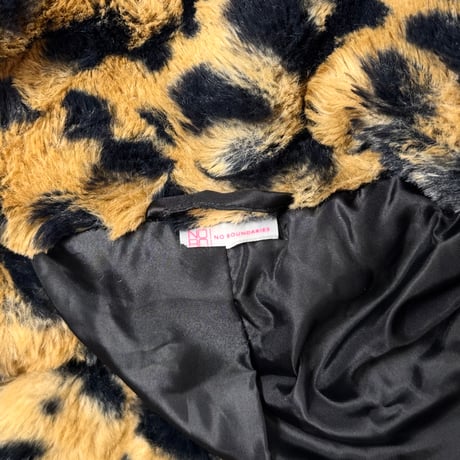 USED 00S "NO BOUNDARIES" LEOPARD FUR JACKET