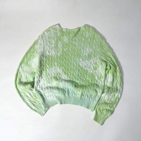USED "RALPH LAUREN" TIE-DYE COTTON KNIT SWEATER