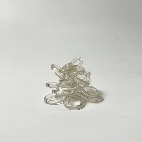 USED CLEAR PLASTICS FLOWER FROG