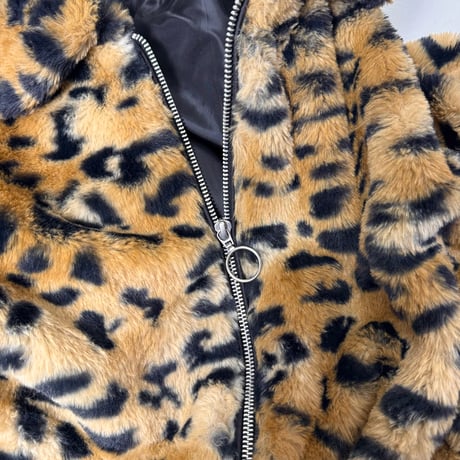 USED 00S "NO BOUNDARIES" LEOPARD FUR JACKET