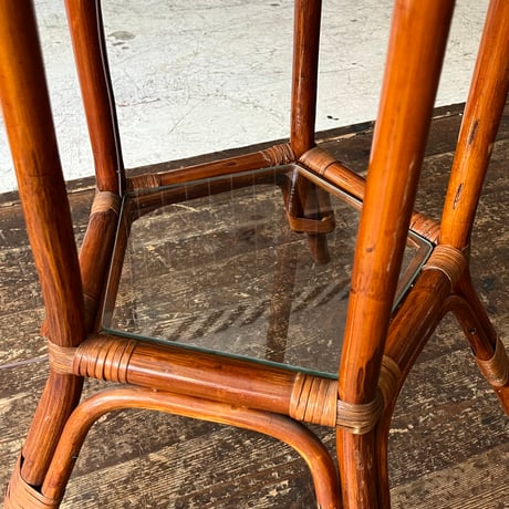 JAPAN USED RATTAN FLOOR LAMP