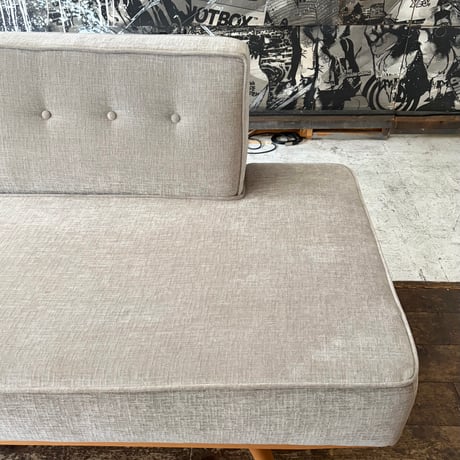 JAPAN USED  WOODEN FRAME FABRIC DAY BED