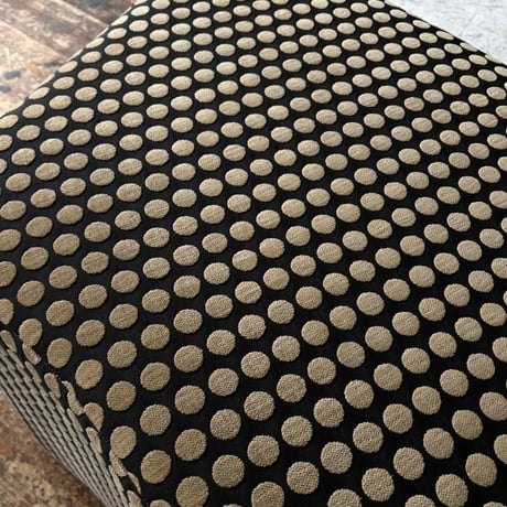 USED POLKA DOT FABRIC STOOL