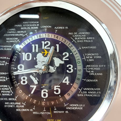 VINTAGE  70'S "LORD KING / WORLD TIME CLOCK"