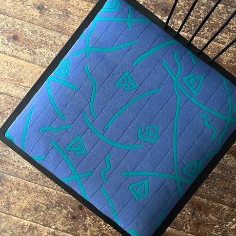 JAPAN USED 80’S “OLIVER” POSTMODERN IRON FRAME FABRIC CHAIR