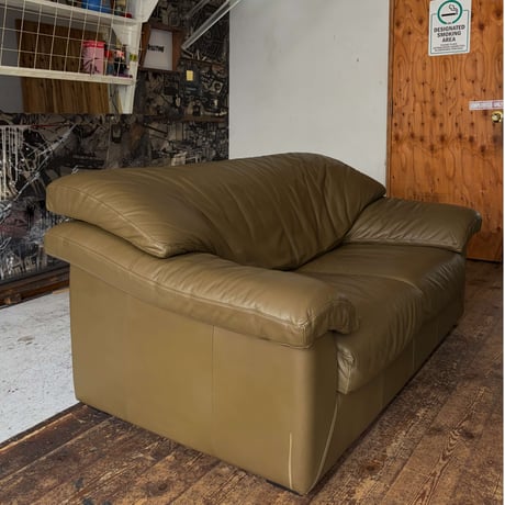JAPAN USED "KARIMOKU / DOMANI" GENIUS LEATHER 2P SOFA