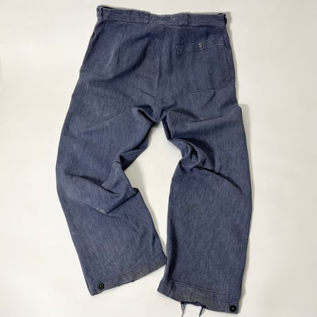 VINTAGE 50-60'S "SWISS ARMY" DENIM TROUSERS