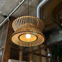 USED WOODEN PENDANT LAMP
