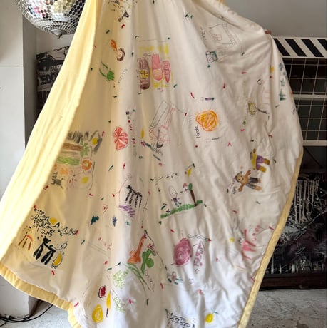 VINTAGE CHILD'S HAND-DRAWN BLANKET
